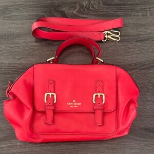 Kate Spade Red Leather Satchel